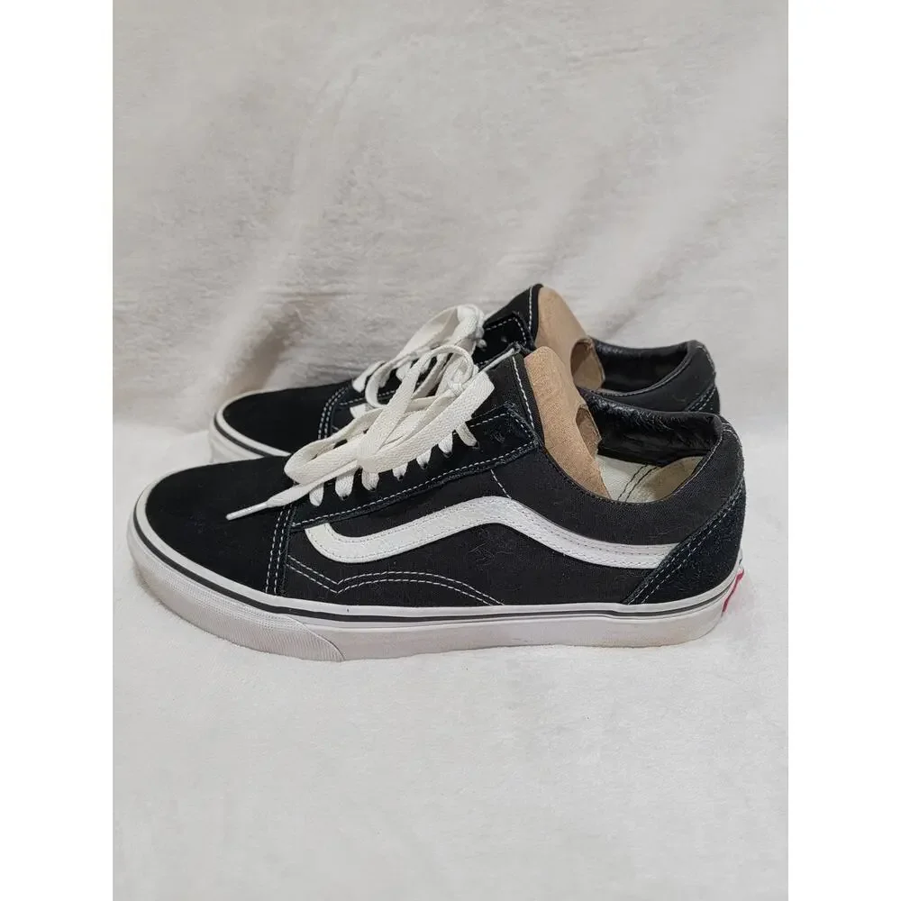 Vans Old Skool Black Suede Canvas Skate Shoes Men's Size 7.5 US / 7 US women